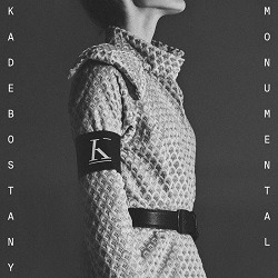 Cover von KADEBOSTANY – Save me; Schwarzweiß-Foto einer weißen Person, man sieht nur ihren Oberkörper bis zum Kinn im Profil