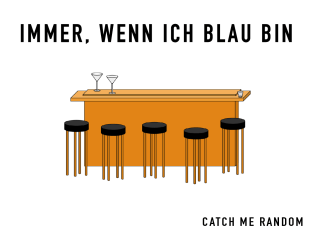 Gezeichneter Tresen mit Barhockern als Symboldbild für die Kolumne zum Thema Alkohol.