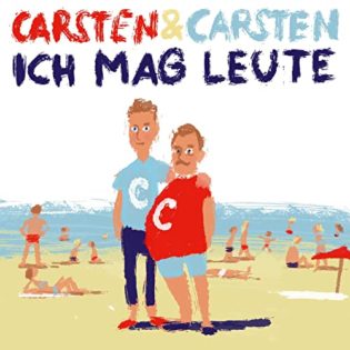 Cover von Carsten & Carsten – Das Feiertags-Dilemma; gemaltes Bild von zwei Männern an einem Strand