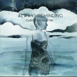 Cover von CHRISTINA MARTIN; Aquarell von einer halbtransparenten Frau, die im Meer steht, im Hintergrund Wolken
