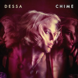 Cover von Dessa - Chime; verschwommenes Foto einer weißen Frau, eingerahmt von zwei weiteren Fotos von ihr, die in den Hintergrund faden
