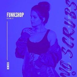 Dropout Cover; Dunkelblau eingefärbtes Foto der Künstlerin