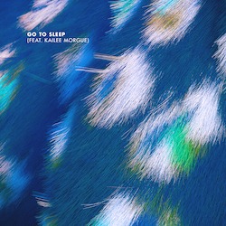 Cover von BEARSON feat. KAILEE MORGUE - Go To Sleep; blau und weiß eingefärbtes Leopardenfell