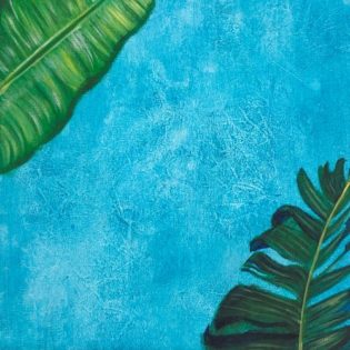 cover von ADAOLISA – could be sweet; gemaltes Bild von türkisblauem Wasser und zwei großen, tropischen Blättern